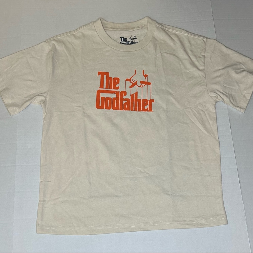 THE GODFATHER DON VITO CORLEONE BEIGE SCREEN PRINT GRAPHIC TEE